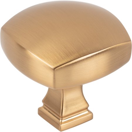 JEFFREY ALEXANDER 1-3/8" Overall Length Satin Bronze Square Audrey Cabinet Knob 278L-SBZ